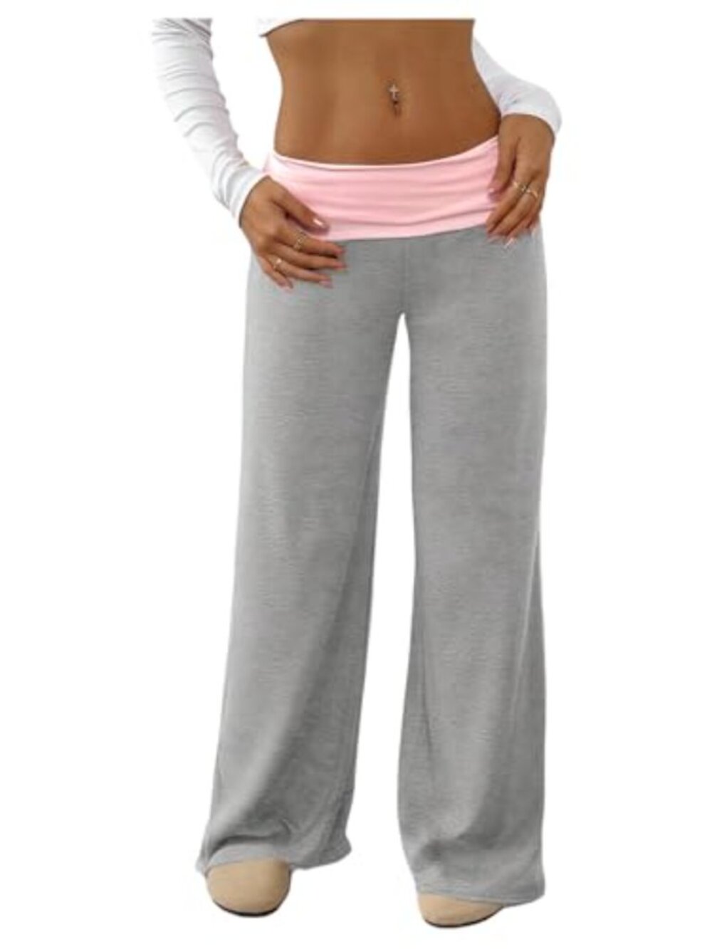 Wide Leg Sweatpants Low Rise Yoga Track Pants